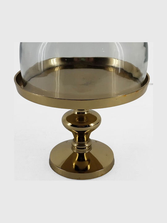 InTheBox Kolde Kuchenständer Aluminium mit Deckel & Fuß Gold 20x20x29cm