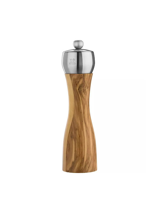 Peugeot Fidji Manual Set Spice Mills made of Wood in Silver Color 20cm 1pcs