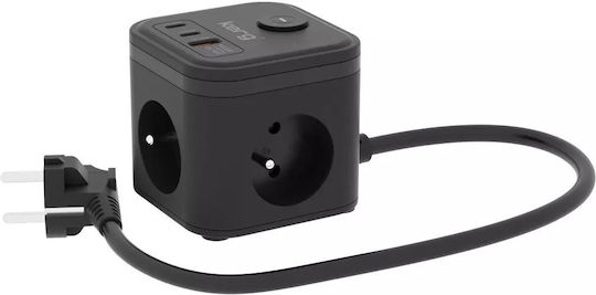 Steckdosenleiste 3 Positionen mit Kabel 1.5m