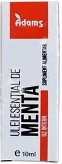Peppermint Essential Oil Adams Supplements 10 Ml Internal Use