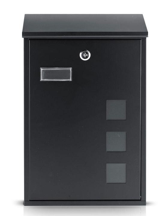 Humberg Outdoor Mailbox Inox in Black Color 39x25.5x12cm