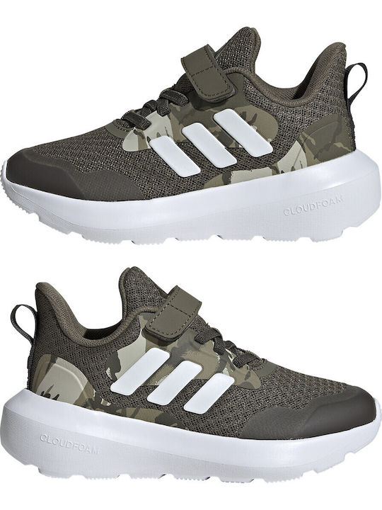 Fortarun Fortarun 3.0 Kids Sports Shoes Running with Hoop & Loop Closure Olive Strata / Cloud White / Shadow Olive