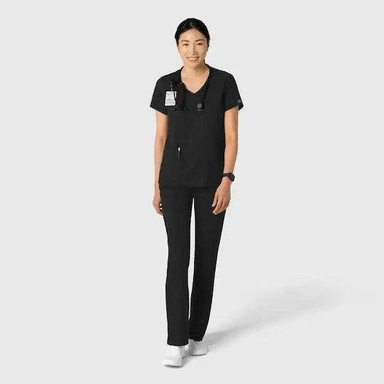 WonderWink Women's Black Medical Blouse