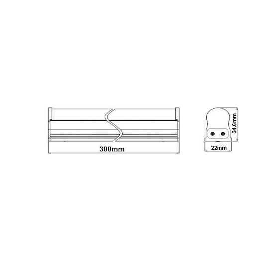 Led Smd Lumină de Blat T5 5w 6000k 30cm