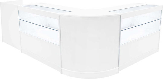 Phoenix Led Shop Counter Set Cm60 Tb60 & 2 X C1200 White