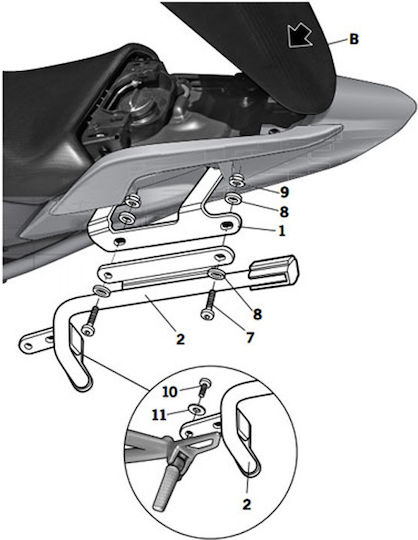 Shad Βάση Βαλίτσας για Honda NC 750X