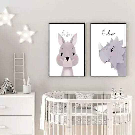 Kinder Wandkunst Mit Dinosaurier Be Clever 30x40cm