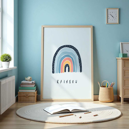 Kids Framed Wall Painting Rainbow 30x40cm