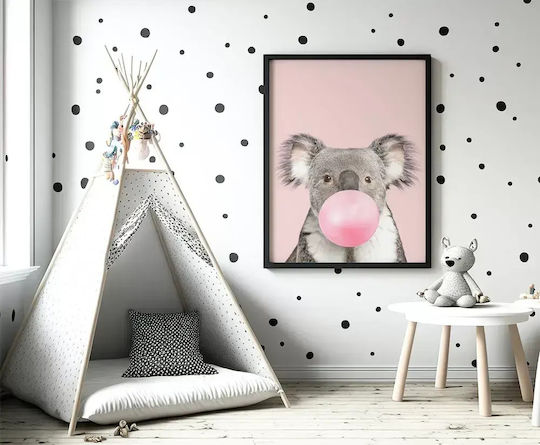 Koala mit rosa Blase 30x40cm