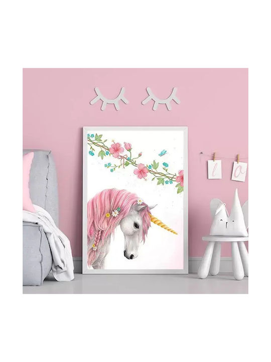 Tablou Copilăresc Unicorn din Lemn 30x40buc