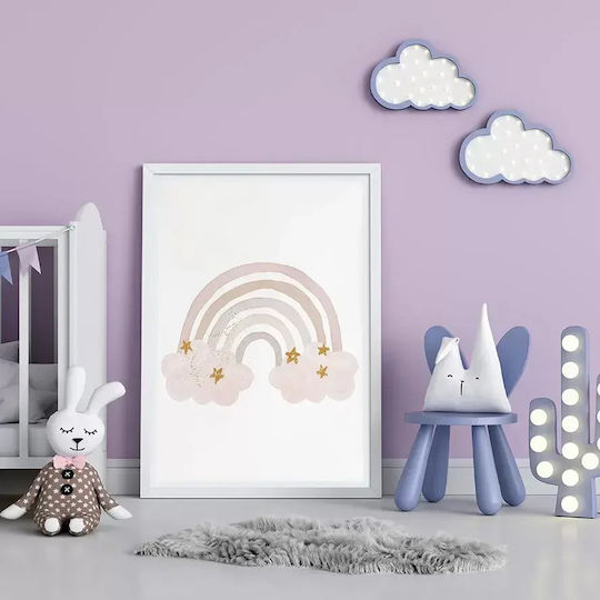 Kids Framed Wall Painting Rainbow 30x40cm