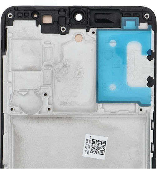Screen Display with Touch Mechanism and Frame for Samsung A41 A415 (Black)