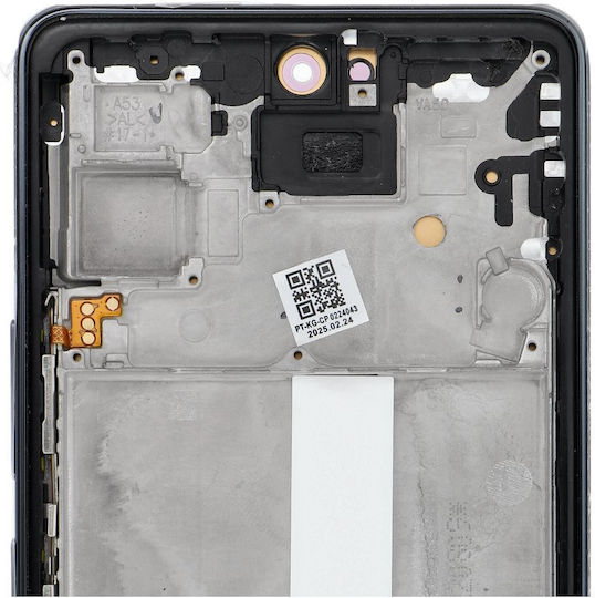 Screen Display with Touch Mechanism and Frame for SAMSUNG A53 A536 (Black)