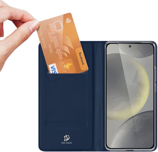 Dux Ducis Brieftasche Hülle Haut Pro Samsung S24 Fe Blau