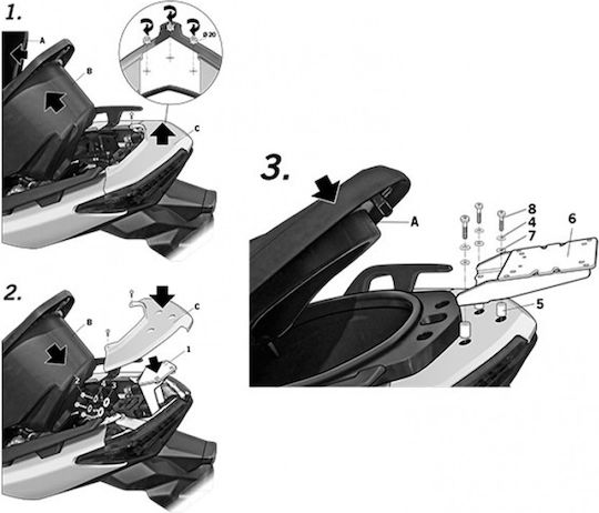Shad Βάση Βαλίτσας για Yamaha X-MAX