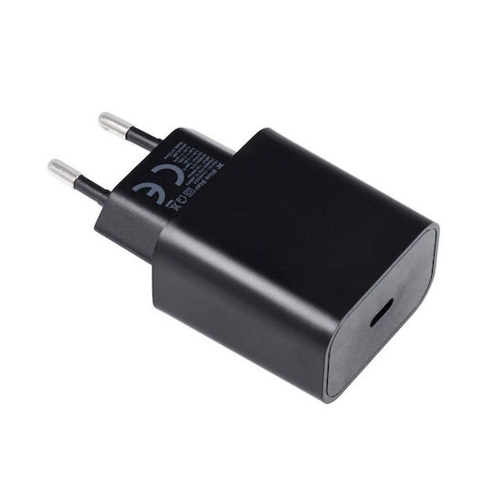 Blue Star Φορτιστής με Θύρα USB-C και Καλώδιο USB-C - Lightning 20W Power Delivery / Quick Charge 4.0 Μαύρος