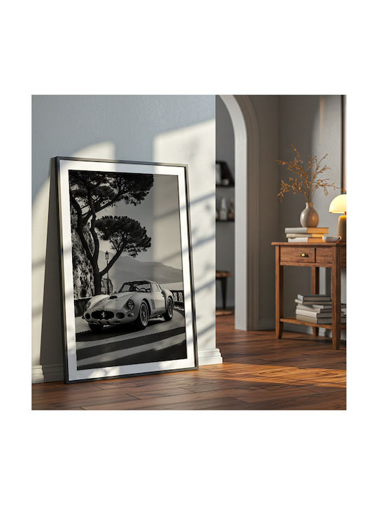 Poster Ferrari 250 Gto Cr059 30cm X 40cm Κορνίζα Σκούρο Φυσικό Ξύλου Καφέ