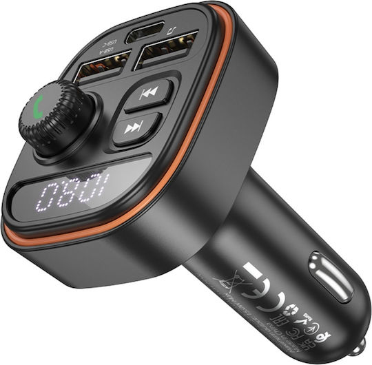 Borofone FM Transmitter Αυτοκινήτου mit USB / Typ-C