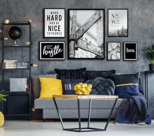Quote Poster Bro Pst25172 30cm X 40cm Frame Dark Natural Wooden Brown