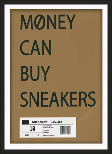 Poster Money Can Buy Sneakers Snk127 21cm X 30cm Frame Dark Natural Wood Brown