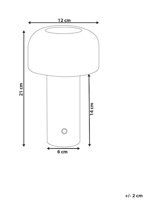 Beliani Dekorative Lampe Blau