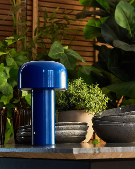 Beliani Dekorative Lampe Blau