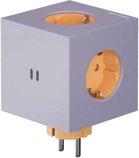 AVOLT PowerCube 3 Positionen mit USB-C Lila