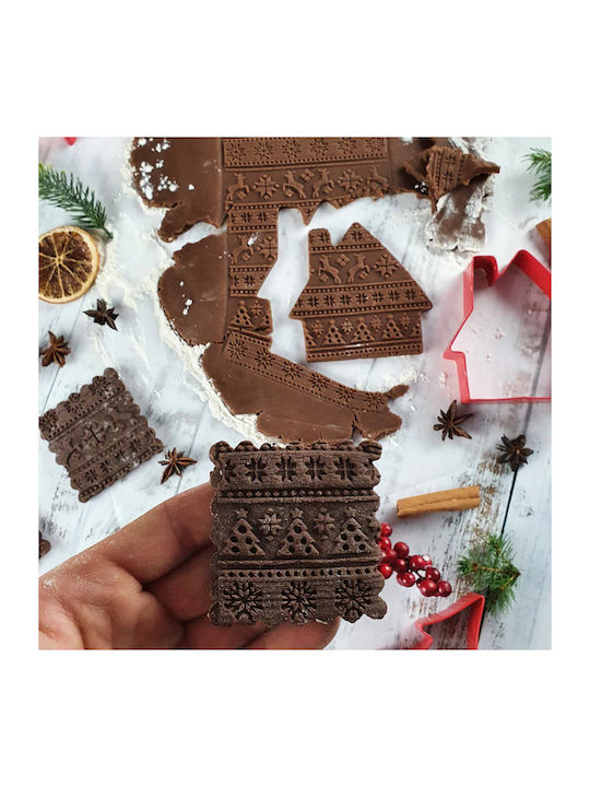 FunnyBaker Weihnachtlicher Nudelholz Holz Transparent