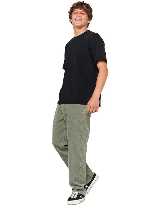 Trousers in Straight Line Green
