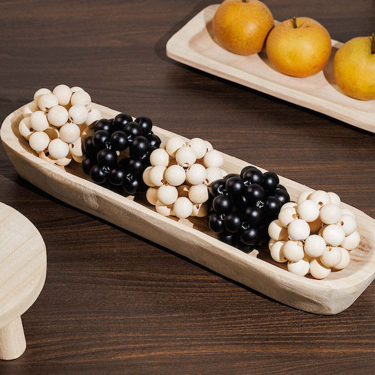 Koart Moka Glob Decorativ Din Lemn Negru Mat