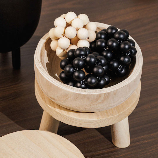 Koart Moka Glob Decorativ Din Lemn Negru Mat