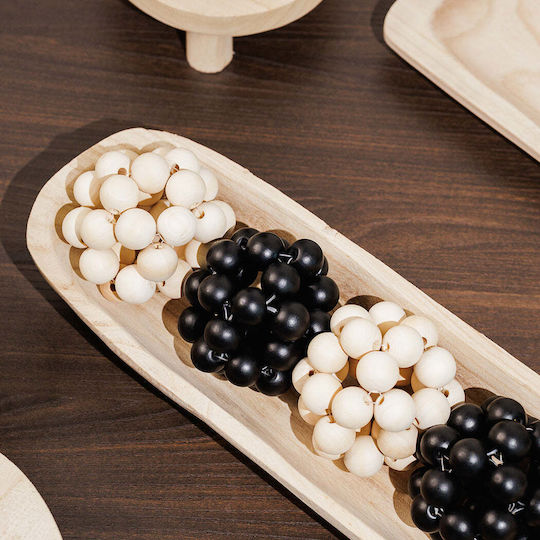 Koart Moka Glob Decorativ Din Lemn Negru Mat