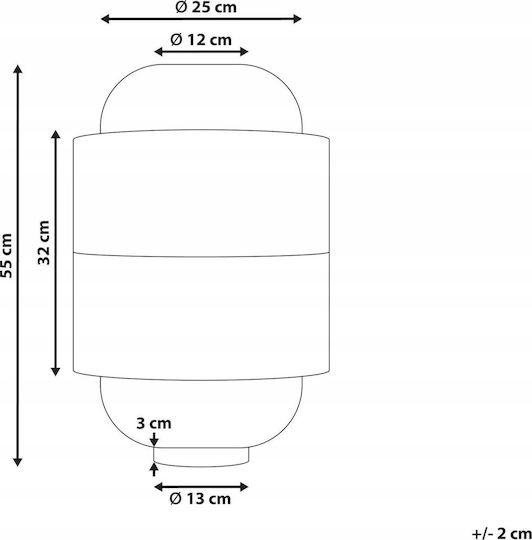 Beliani Dekorative Lampe Schwarz