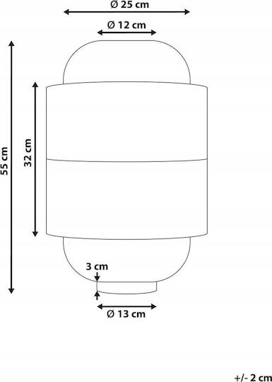 Beliani Dekorative Lampe Schwarz