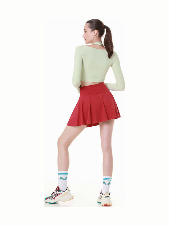 Red Glide Tennis Skirt Ruby