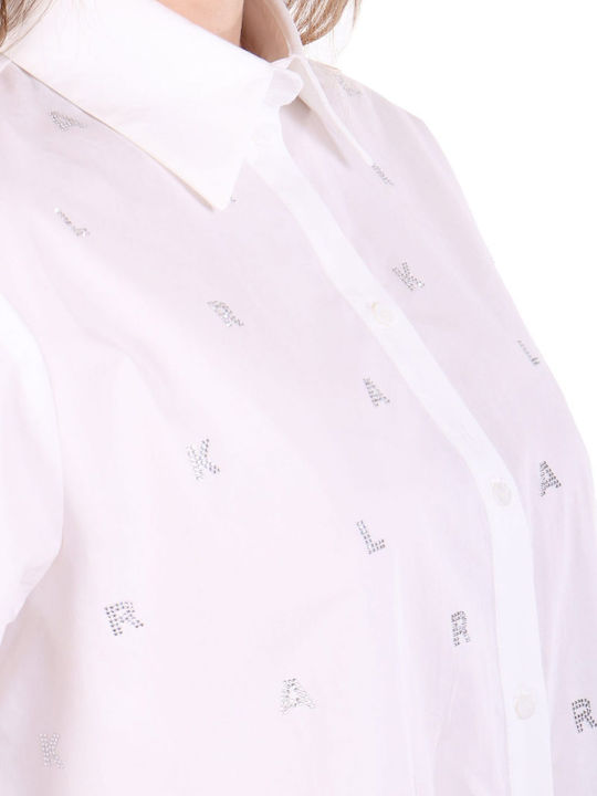 Long Sleeve Women's Cotton Shirt White