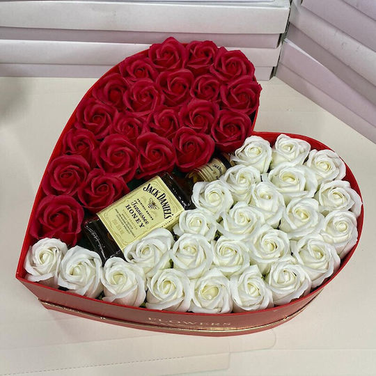 Honig Geschenk Rotes Herz Box Seifen Rosen Jack Daniel's