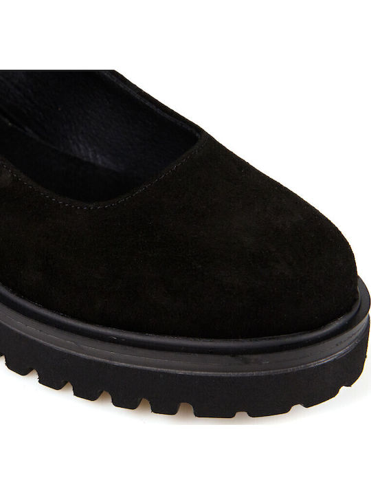 Suede Ballerinas Black