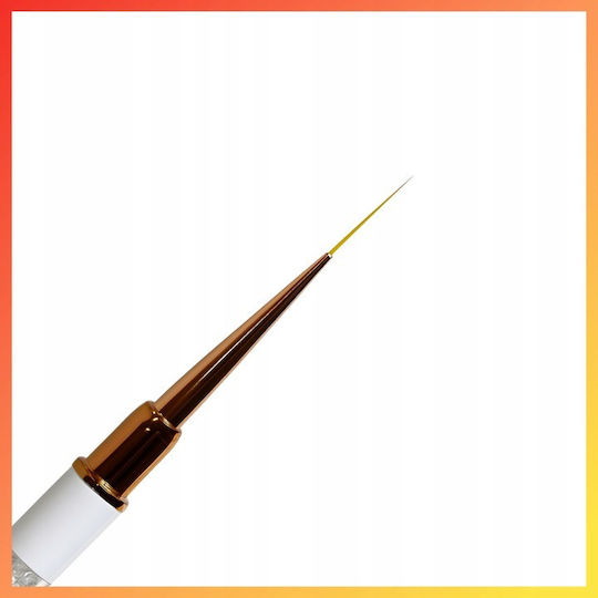 Set 5 Manicure Pedicure Brushes Zola Precise Designs Soft Synthetic Bristles Protective Cap White Rose Gold
