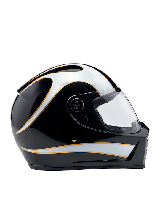 Biltwell Lane Splitter White Flames Κράνος Μηχανής Full Face DOT / ECE 22.06