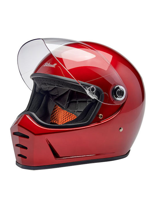 Biltwell Lane Splitter Cherry Red Motorcycle Helmet Full Face DOT / ECE 22.06