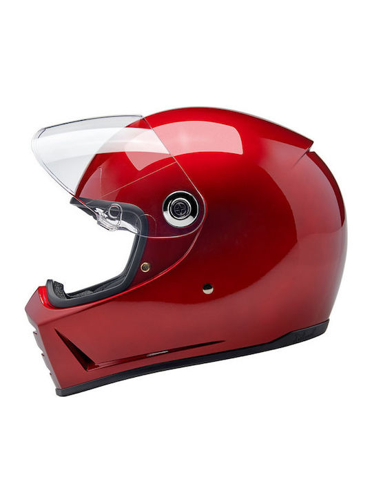 Biltwell Lane Splitter Cherry Red Motorcycle Helmet Full Face DOT / ECE 22.06
