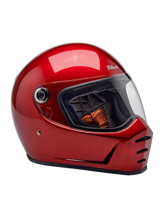 Biltwell Lane Splitter Cherry Red Motorcycle Helmet Full Face DOT / ECE 22.06