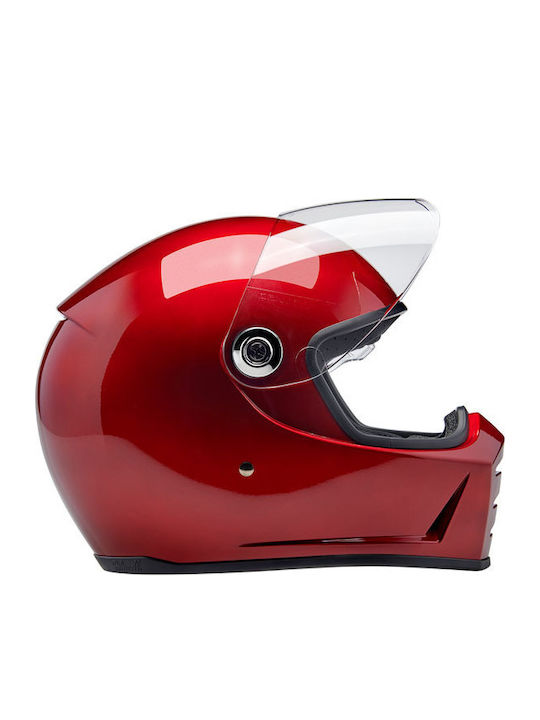 Biltwell Lane Splitter Cherry Red Motorcycle Helmet Full Face DOT / ECE 22.06