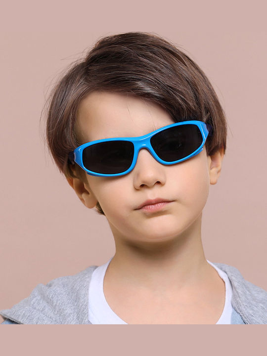Techsuit Sunglasses Polarised 816-c5 Sport Type Kids Between 3-8 Years Blue Yellow