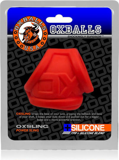 Oxballs Oxsling Cocksling Ring Testicle Silicone Red MS-001-03089