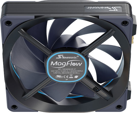 Seasonic MagFlow 1225 Case Fan 120mm (2000rpm / 63.33cfm) Χωρίς Led Φωτισμό και Σύνδεση 4-Pin PWM 3τμχ