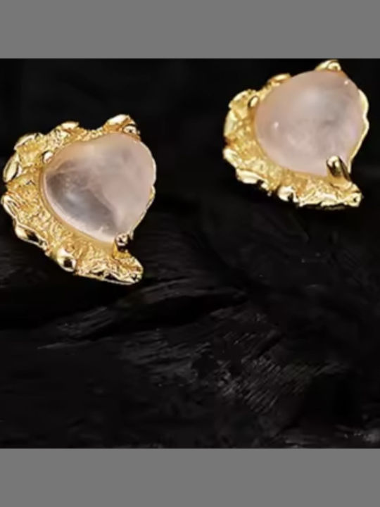 Earrings made of Silver Gold Plated with Stones