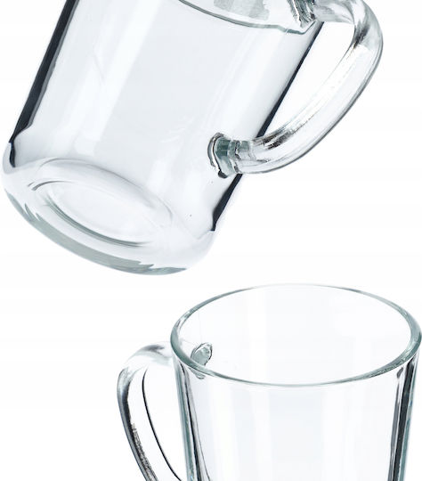 Kadax Mug Glass Transparent 410ml 4pcs