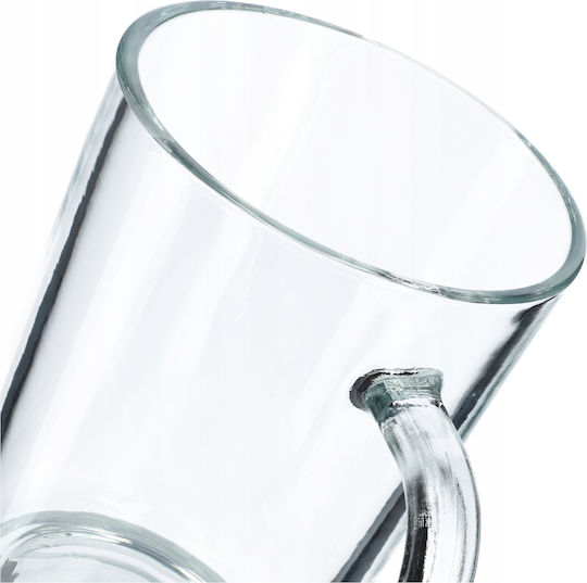 Kadax Mug Glass Transparent 410ml 4pcs